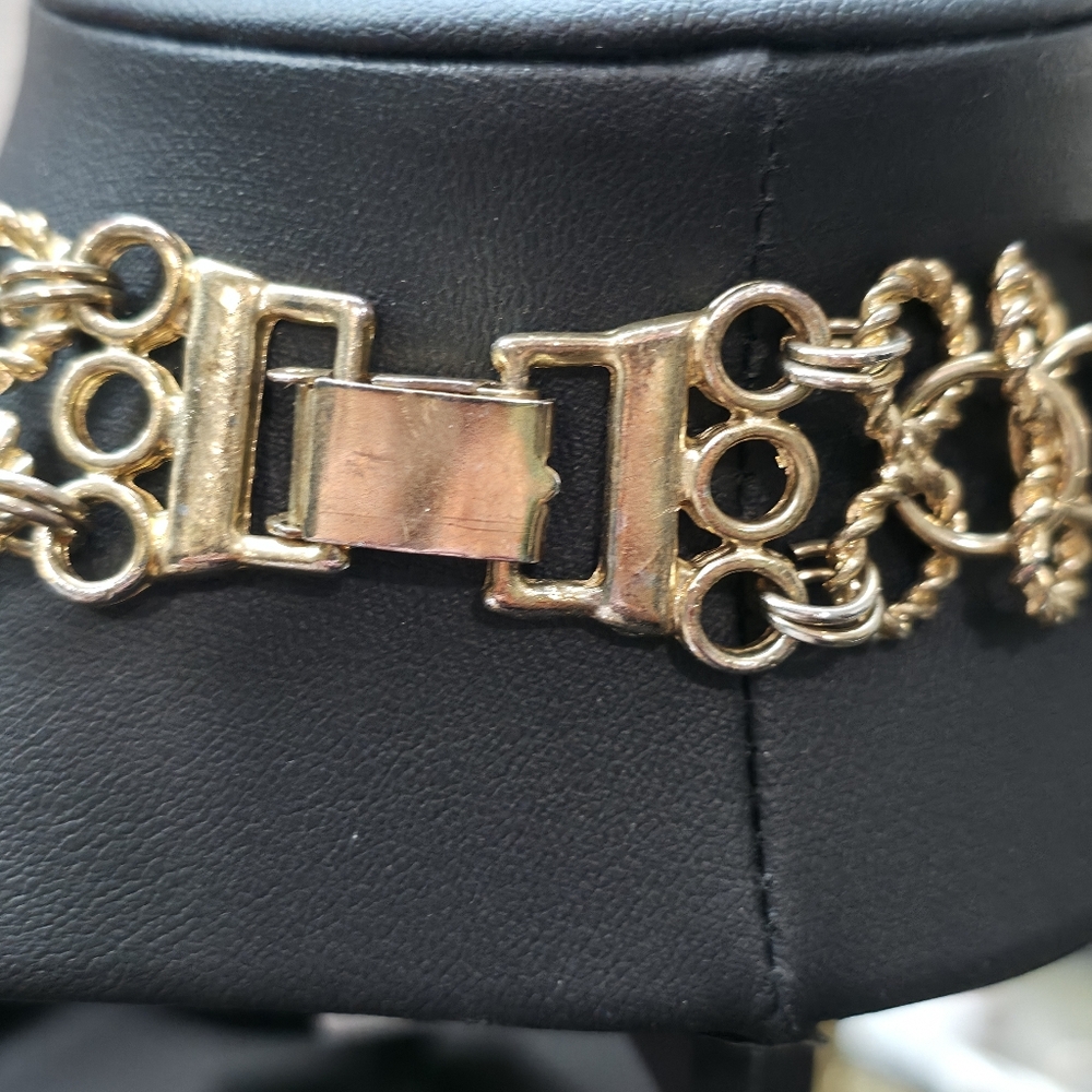 Vintage 1980s Woven Basketweave Statement Necklace - Picture 3 of 6